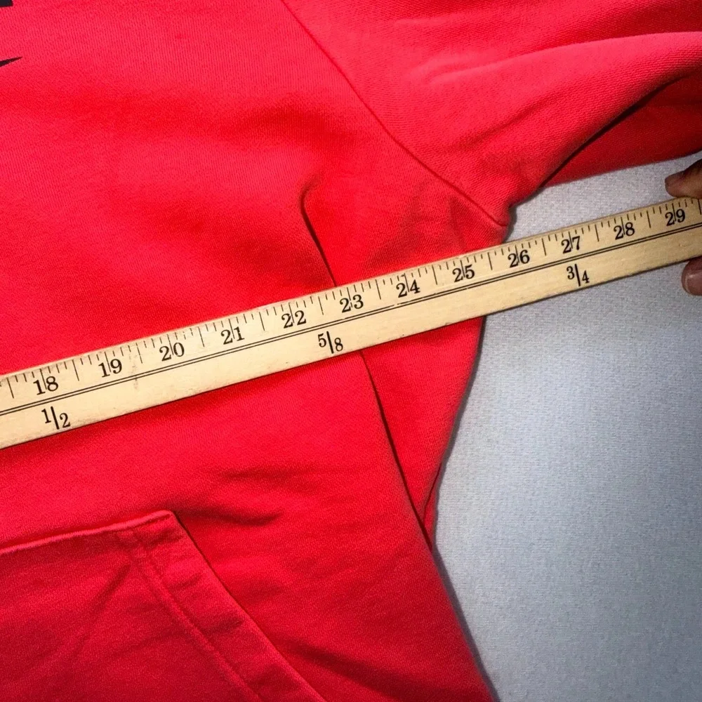 Reebok Hoodie Mens 2XL Red Excellent Logo Pullover Fleece Sweatshirt 16348.